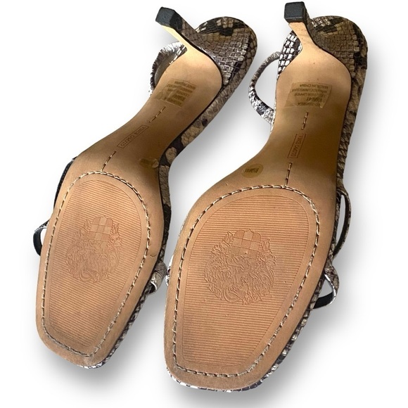 VINCE CAMUTO Kitten Heel Slingback Sandals 
Snake-print Leather 3”  Size 9 1/2 - Picture 3 of 14